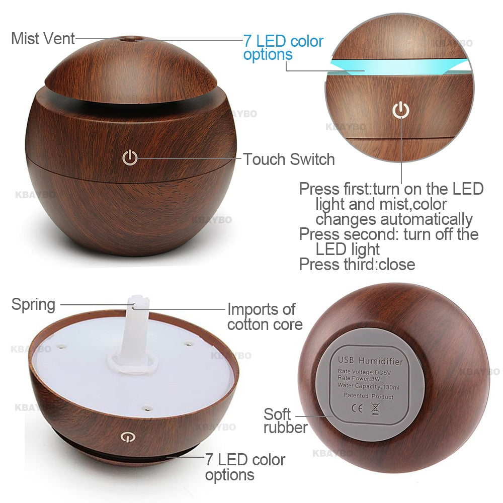 Aromatherapy Essential Oil Diffuser Night light