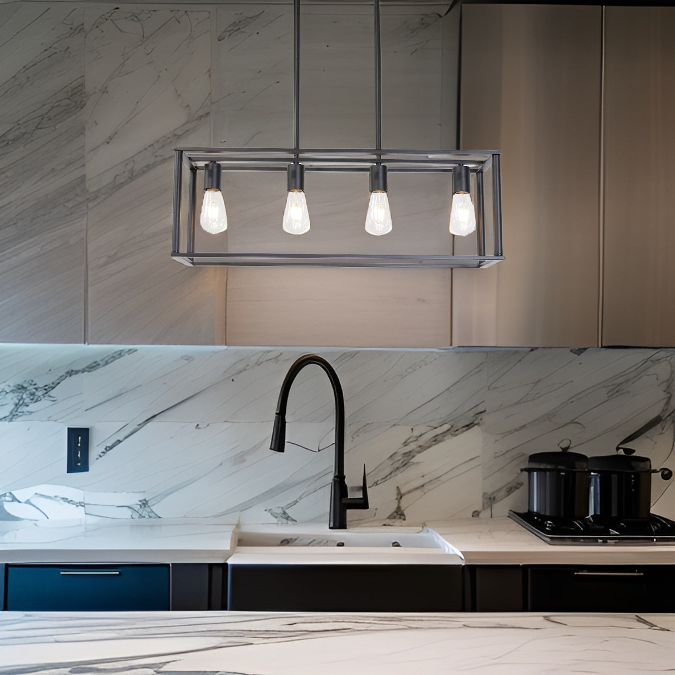 4 Light Modern Chandeliers