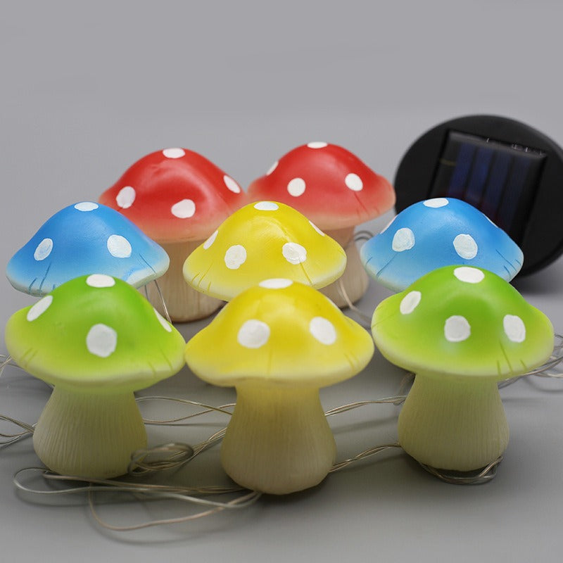 Mushroom string solar lamp