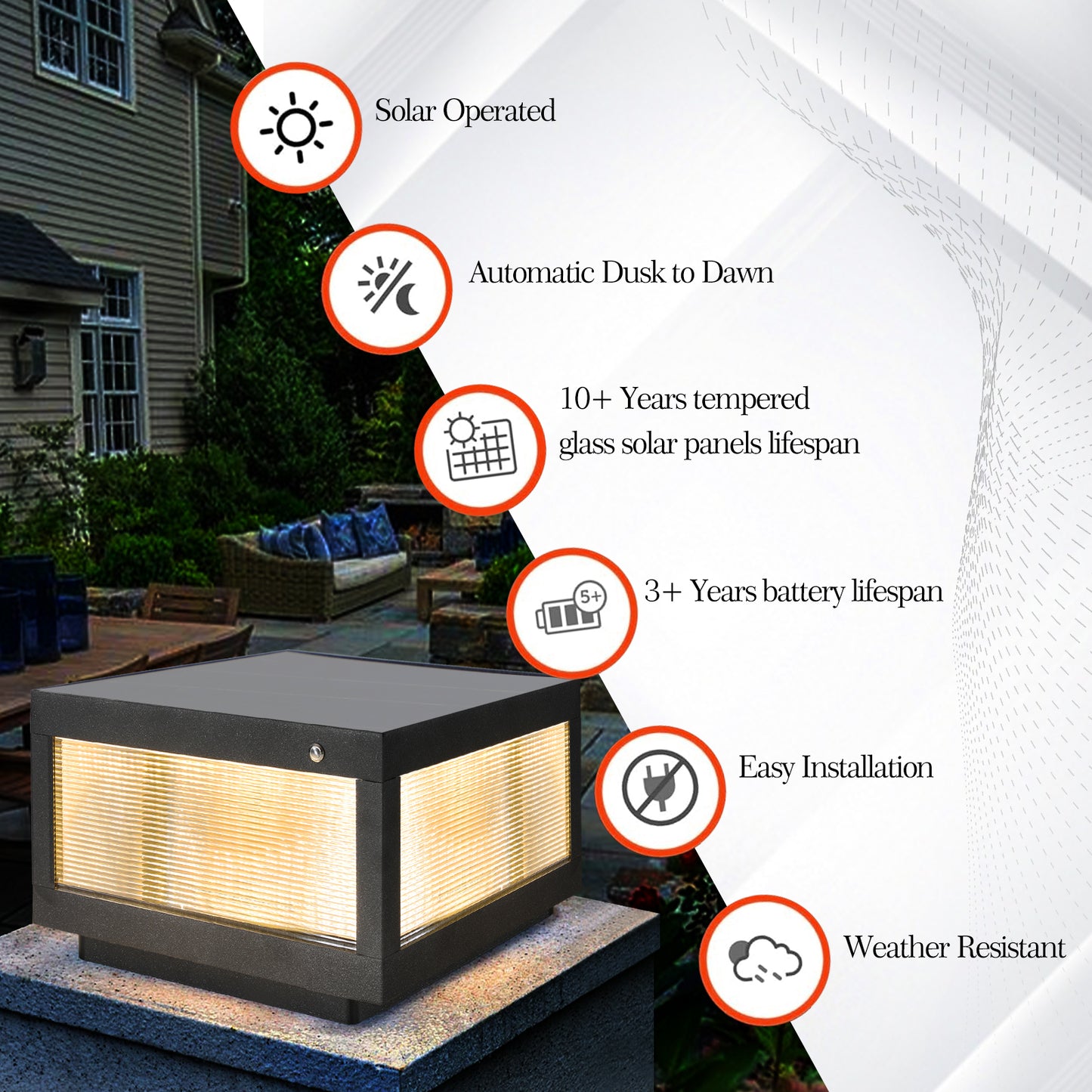 Solar Lamp With Dimmable LED
