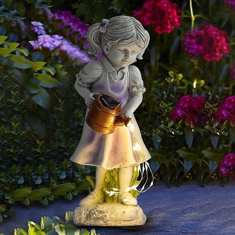Little girl kettle lamp