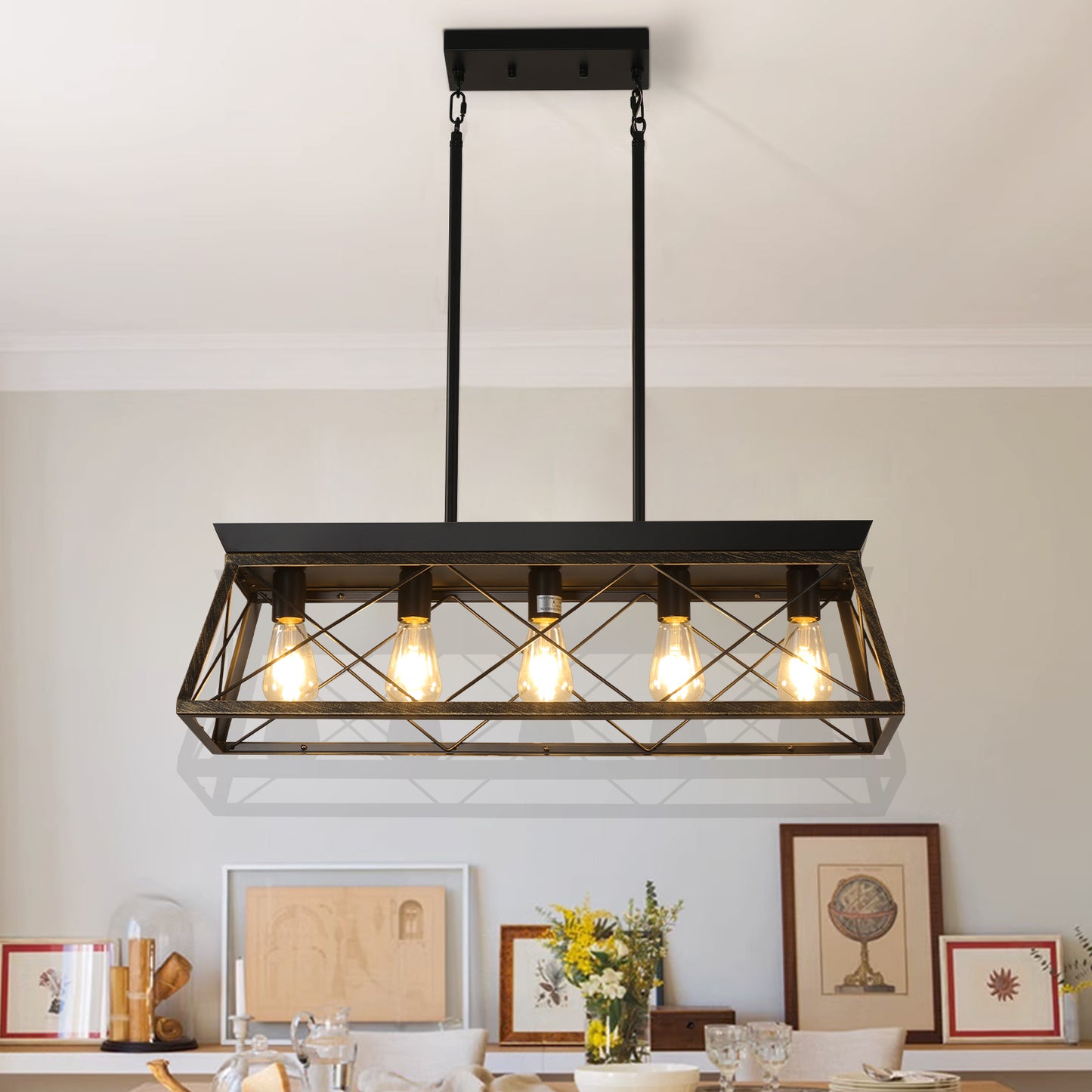 5-Light Farmhouse Chandeliers