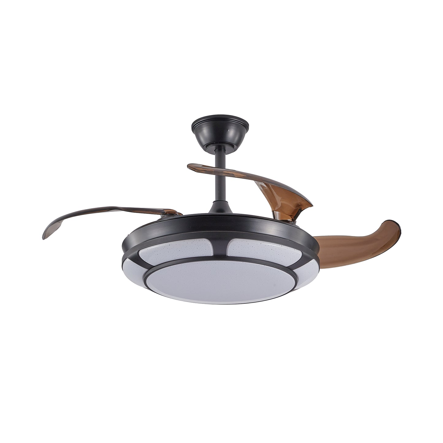 Retractable Fan with LED Fixtures