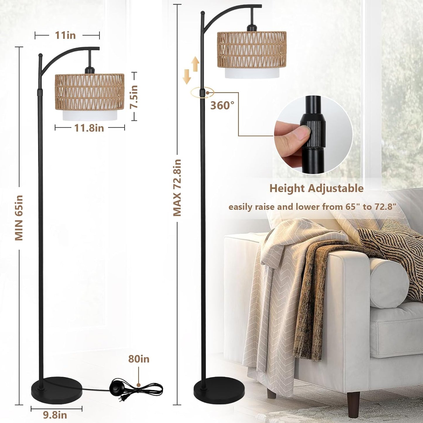 Arc Floor Lamp straight shaped