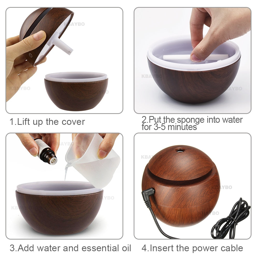 Aromatherapy Essential Oil Diffuser Night light