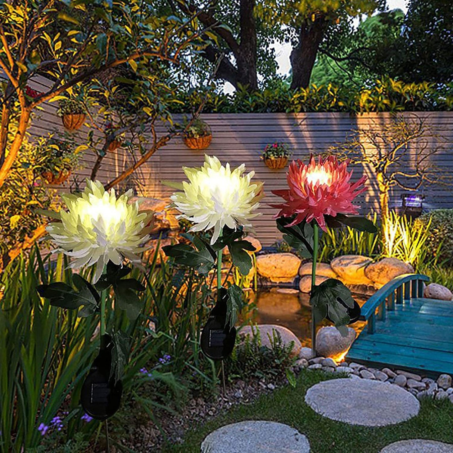 Solar Chrysanthemum Garden Lamp