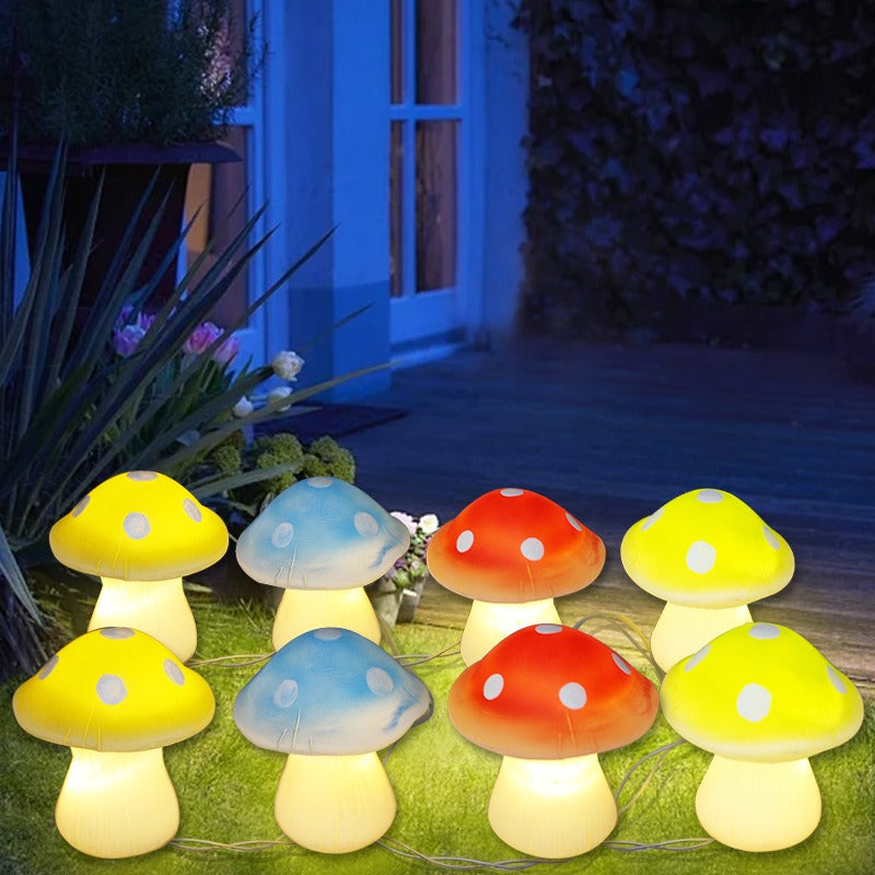 Mushroom string solar lamp