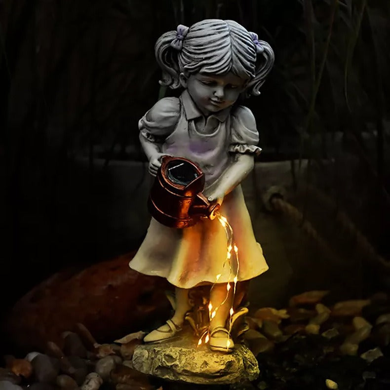 Little girl kettle lamp