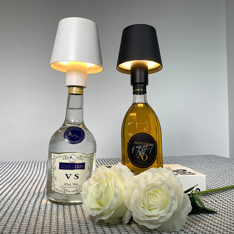 Mushroom Wine Bottle Table Lamp