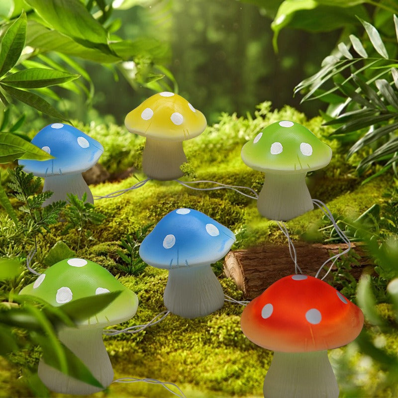 Mushroom string solar lamp