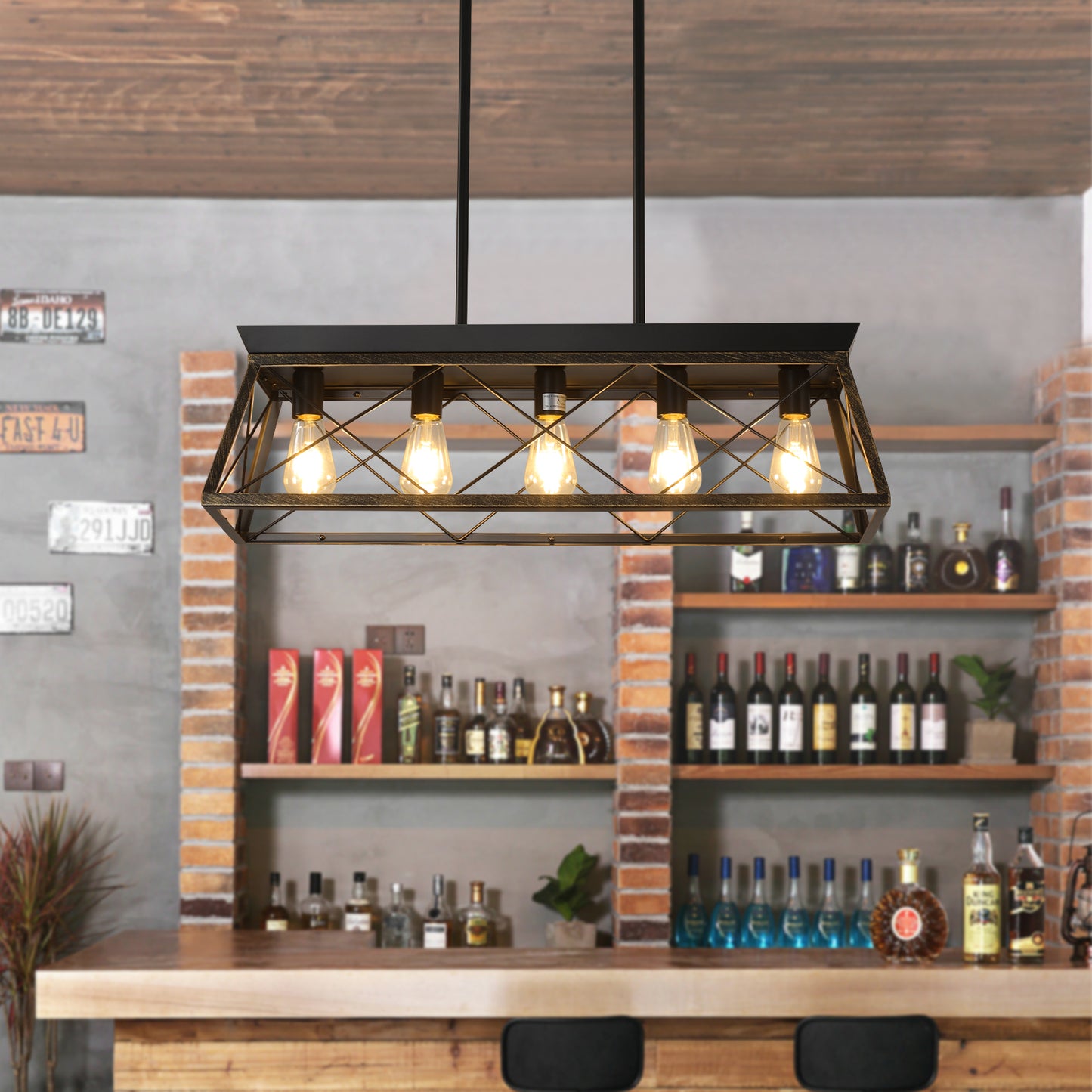 5-Light Farmhouse Chandeliers
