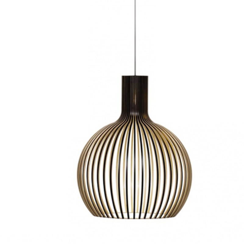 Birdcage Wood Pendant Light
