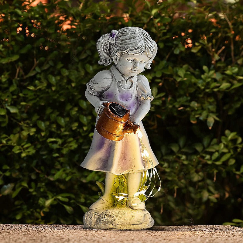 Little girl kettle lamp