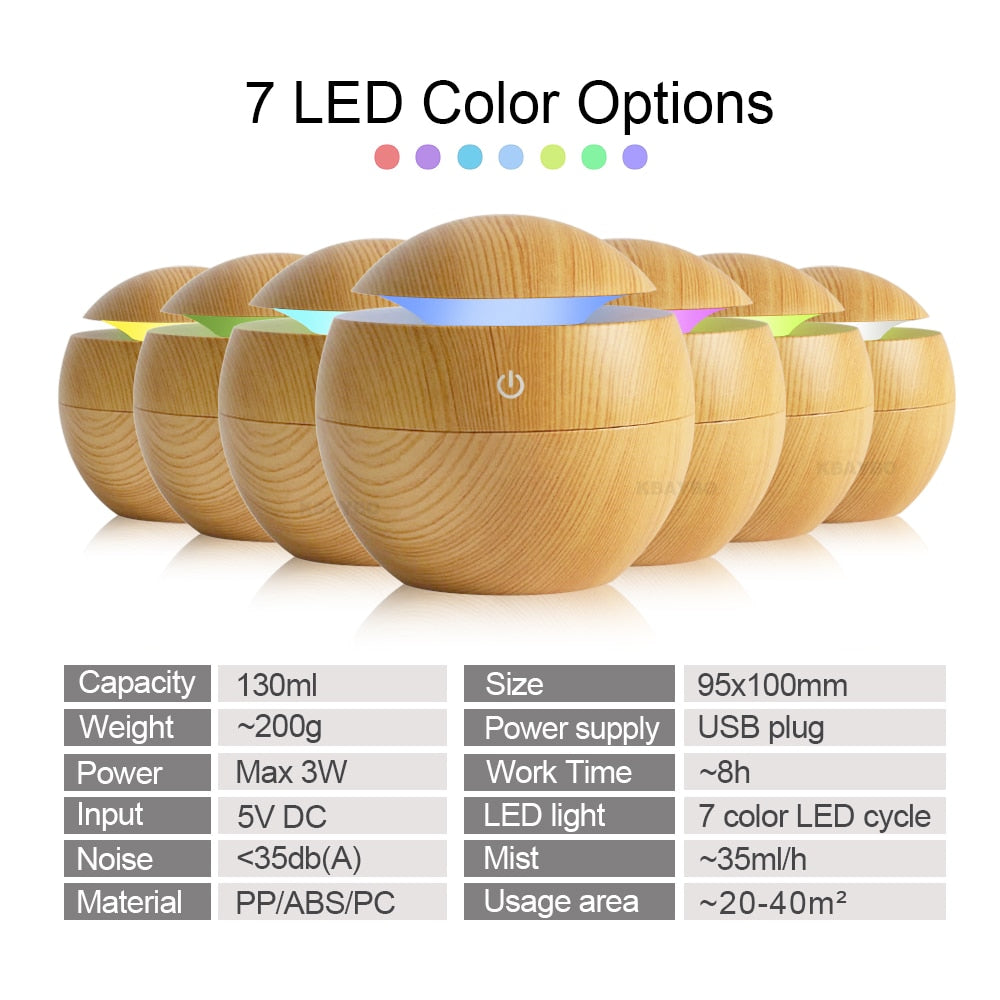 Aromatherapy Essential Oil Diffuser Night light