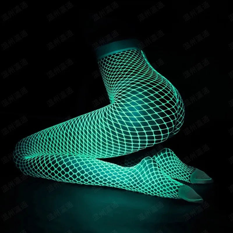 Nightglow fishnet stockings