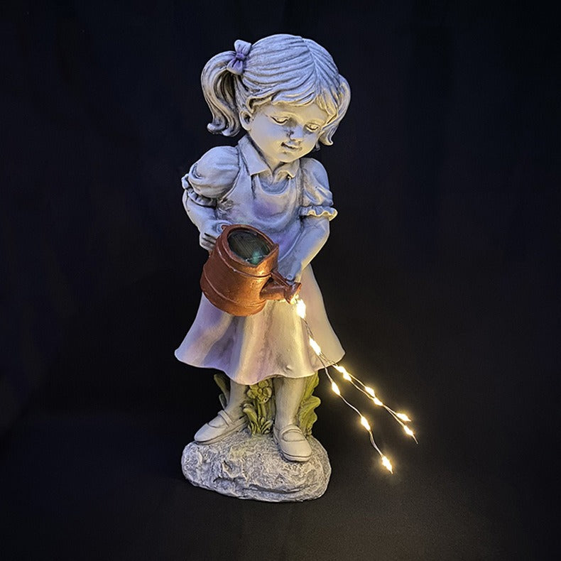 Little girl kettle lamp
