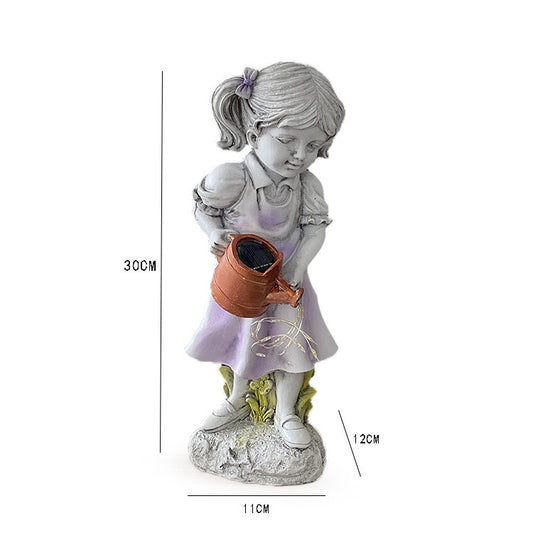 Little girl kettle lamp