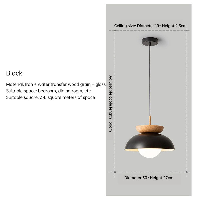 Japanese Wooden Pendant Light