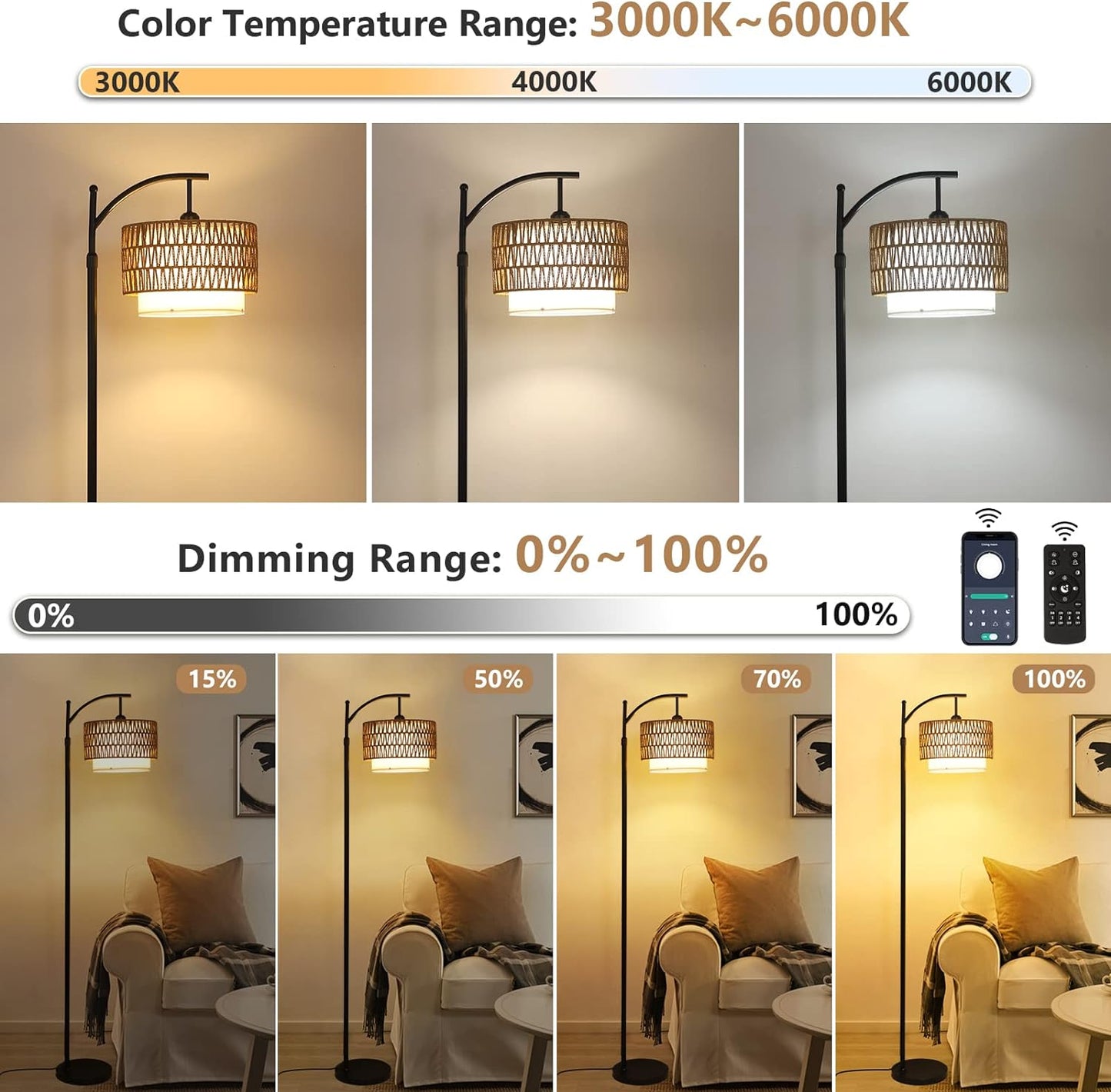 Arc Floor Lamp straight shaped