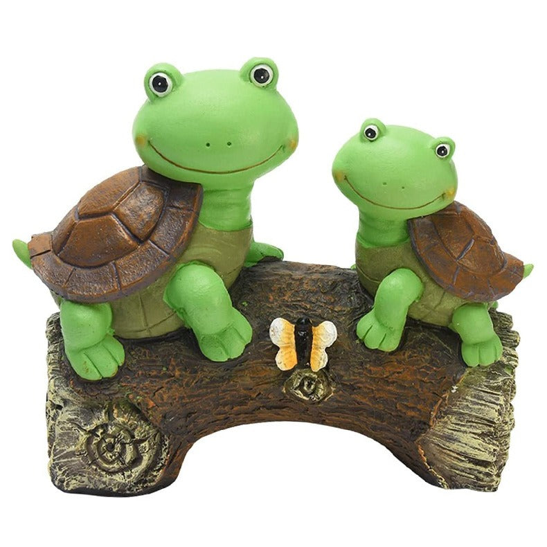 Outdoor solar lamp resin turtle
