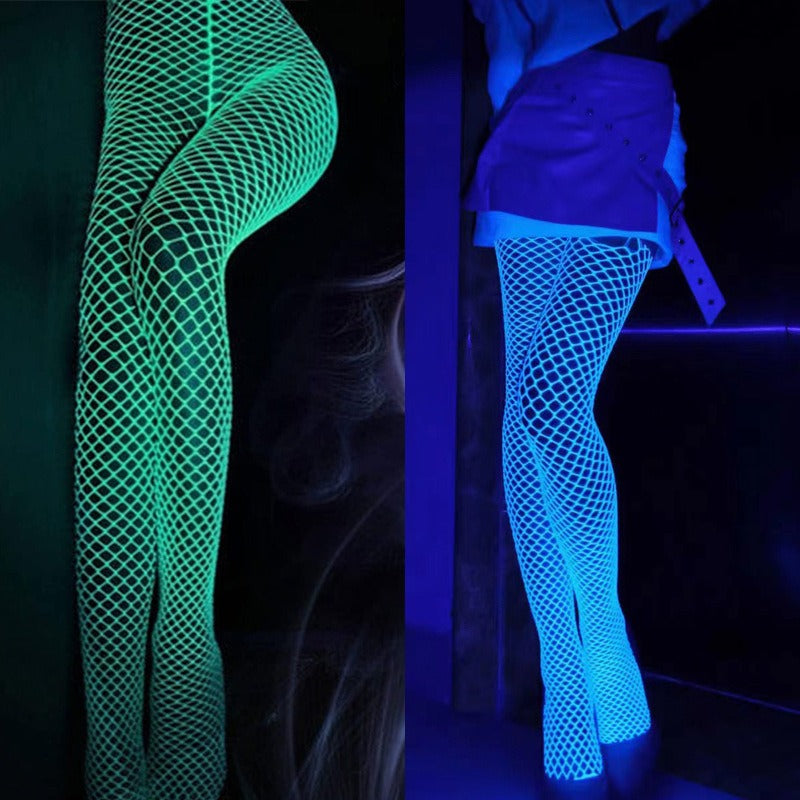 Nightglow fishnet stockings