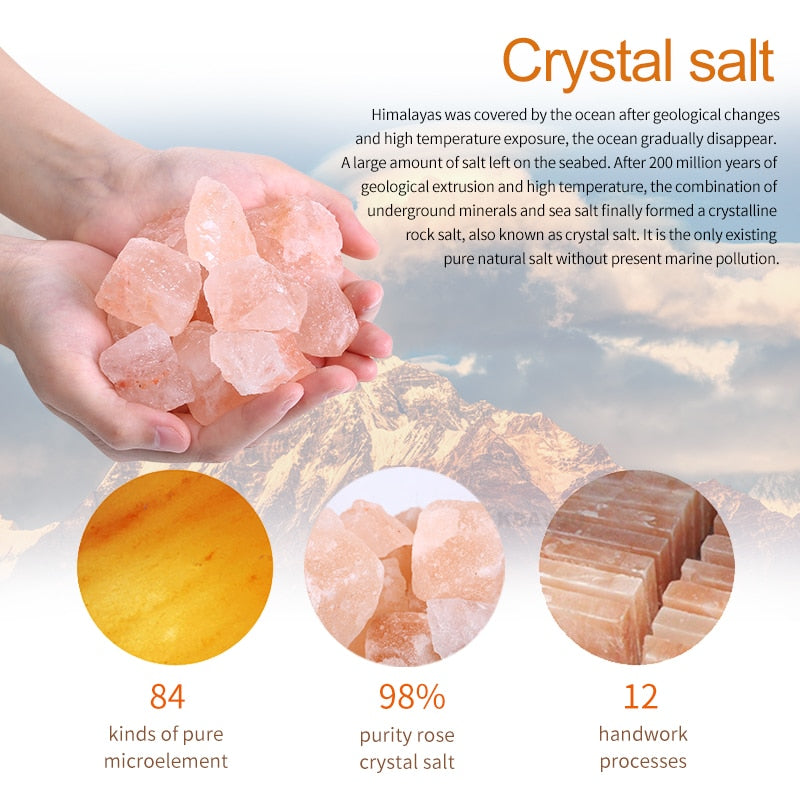 Natural Himalayan Salt Lamp – USB Air Purifier & Mood Lighting