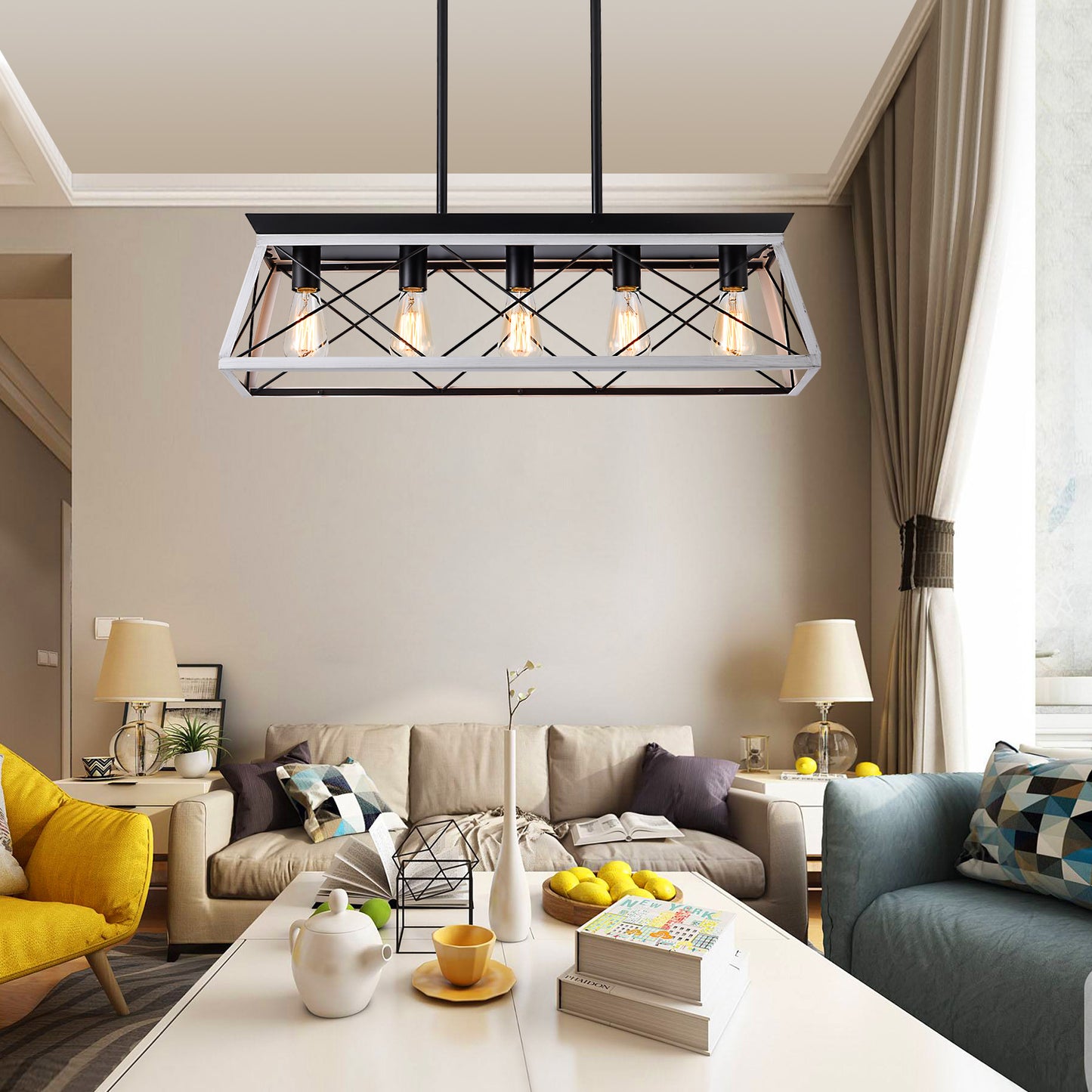5-Light Farmhouse Chandeliers