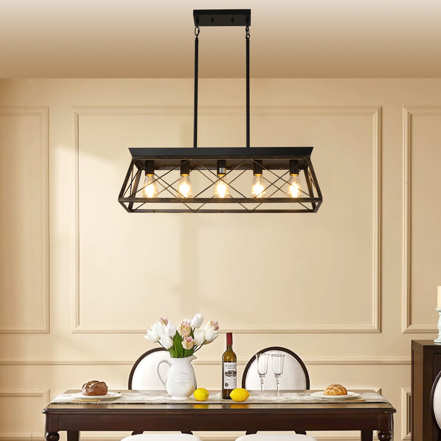 5-Light Farmhouse Chandeliers