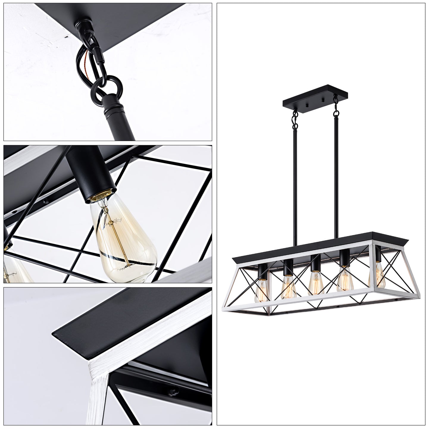 5-Light Farmhouse Chandeliers