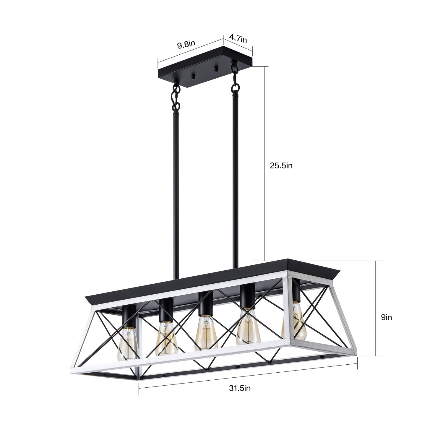 5-Light Farmhouse Chandeliers