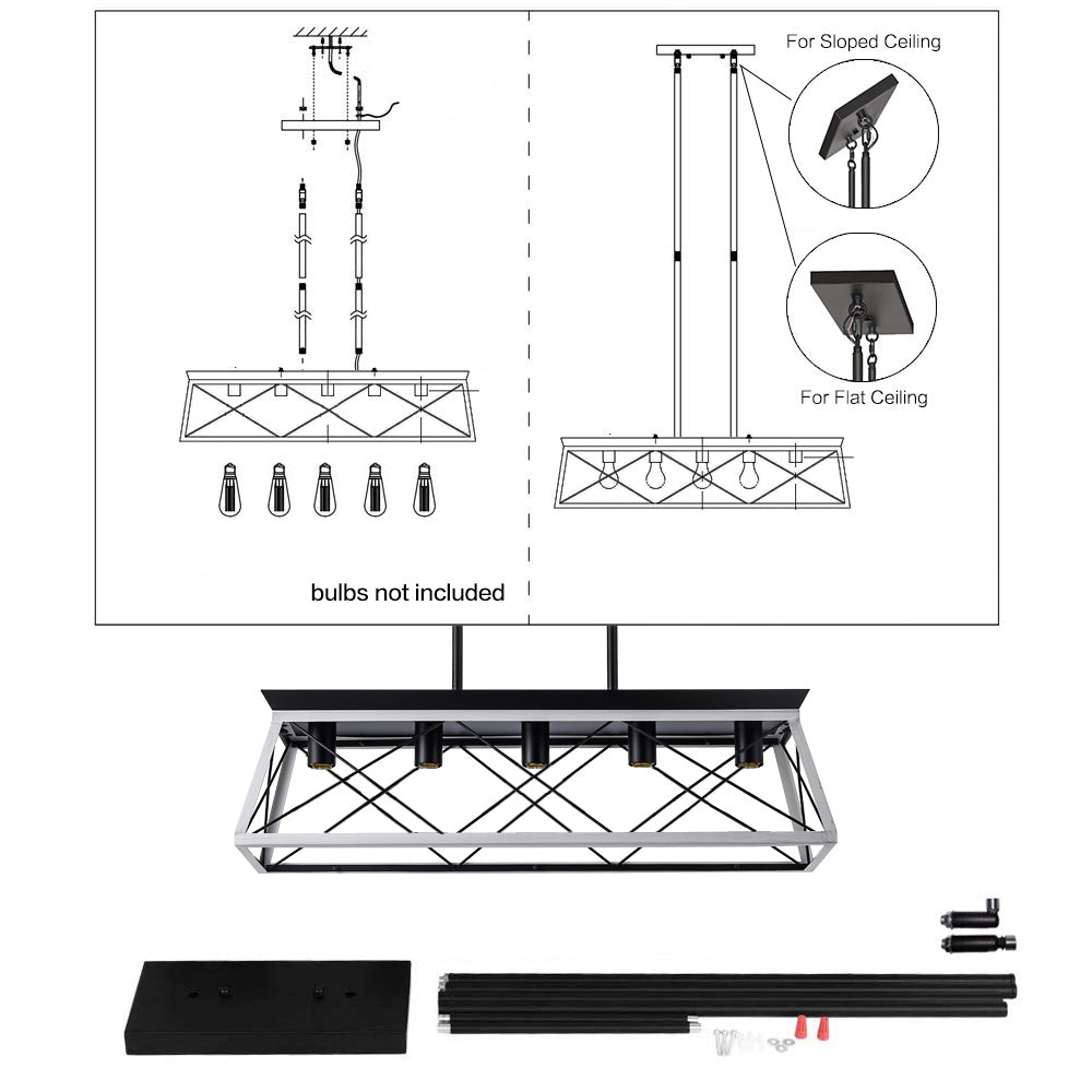 5-Light Farmhouse Chandeliers