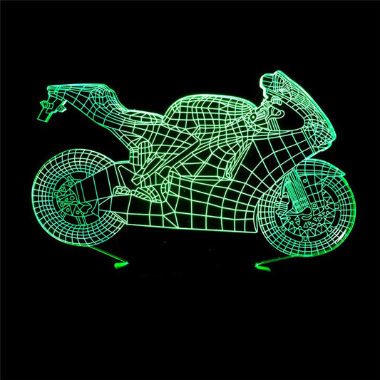 Motorcycle 3D Illusion Night Light
