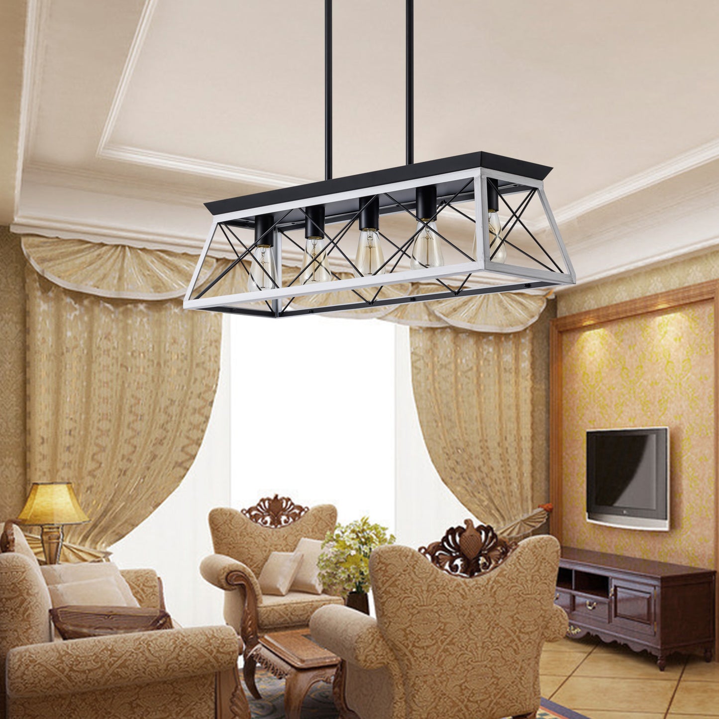 5-Light Farmhouse Chandeliers