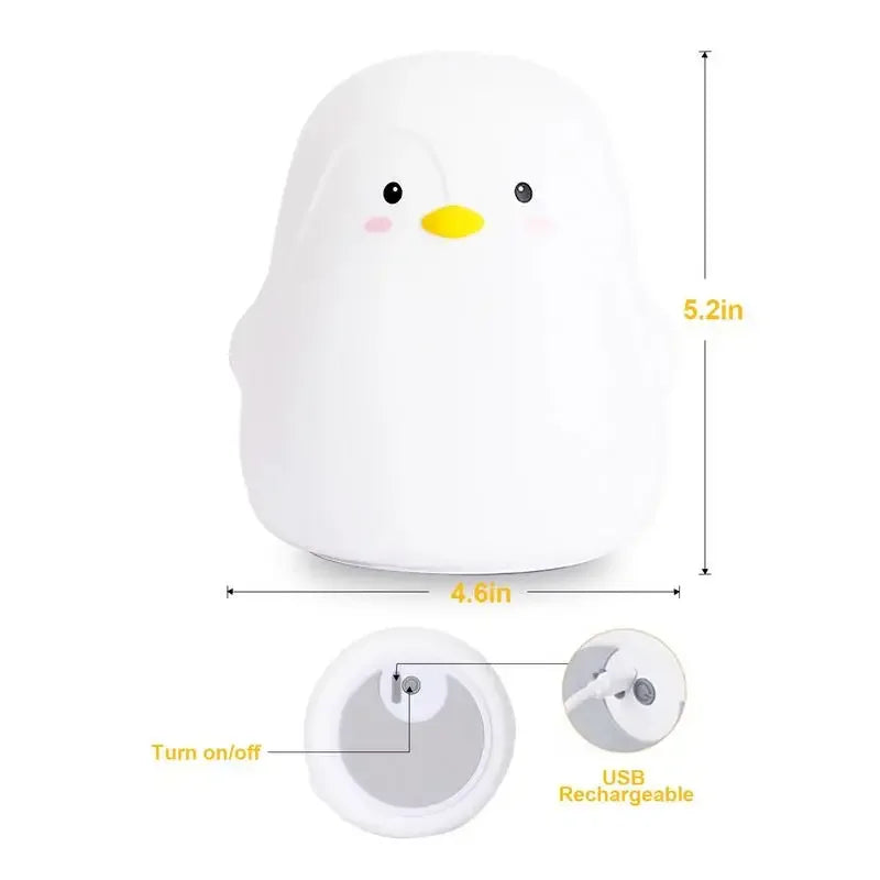 Night Light Cute Penguin Touch Lamp