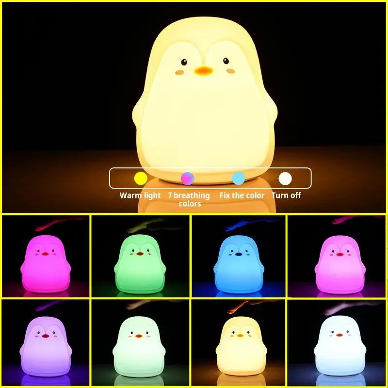 Night Light Cute Penguin Touch Lamp