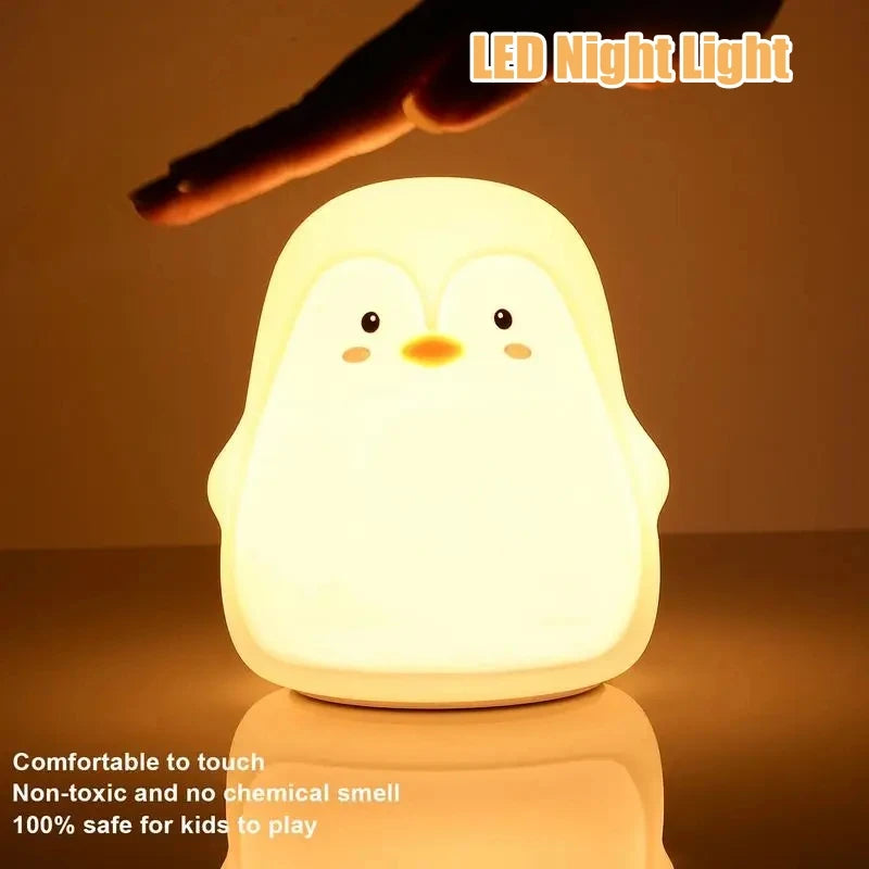 Night Light Cute Penguin Touch Lamp