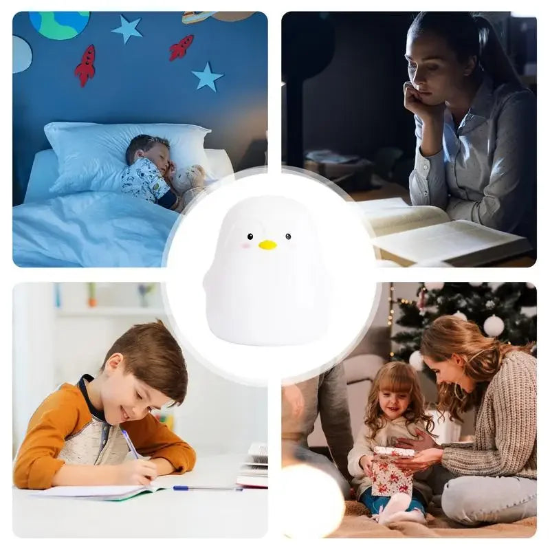 Night Light Cute Penguin Touch Lamp